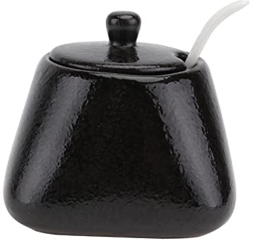 DOITOOL Tarro De Especias De Cerámica De Tarros Para Condimentos Organizador De Cocina Para Especias Práctico Recipiente Hogar Para Saleros y Pimenteros Negros