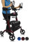 Vive Mobility Upright Rollator Walker for Seniors with Seat and Armrests - Stand Up Folding Heavy Duty Medical Walker for Elderly, Handicap - Walking Assist, Foldable Transport Chair - 300 lb Capacity