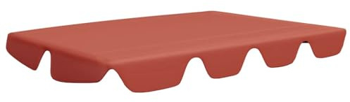vidaXL Ersatzdach für Hollywoodschaukel Gartenschaukel Dach Dachbezug Schaukeldach Ersatz-Bezug Sonnendach Dachplane Terrakotta 188/168x145/110 cm