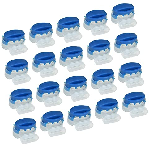 PIQIUQIU Connettore cavo per robot tosaerba, 20 connettori per cavo di limitazione, kit di riparazione per cavo robot tosaerba, morsetto per cavi