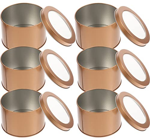 Happyyami 6pezzi Vasi Decorativi Metallo Opaco Per Piante Vasi Compatti Per Succulente e Fiori Per Interni Ed Esterni Per Giardino e Ufficio