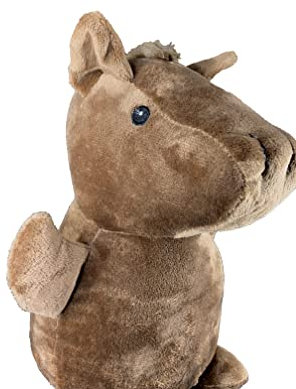 Türstopper für Boden, schwere Tiere, Kinder, modernes Design, dekorative Katze Sandsack Gewicht 0,8 kg (Pony braun)