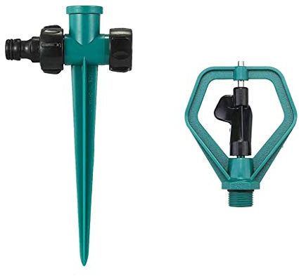 Garden Sprinkler System for，Garden Sprinkler, NIUNAN Rotating Impulse Sprinkler Garden Lawn Grass Watering System Water Hose Spray