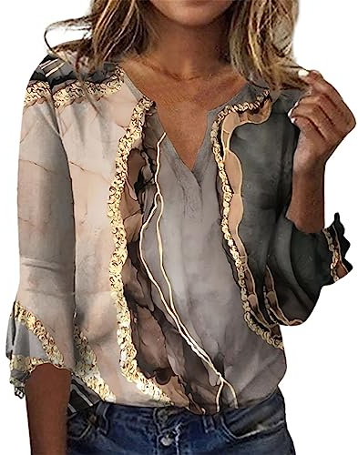Top Femme Chic en Viscose à Volants - Chemise Femme Cuir Blouse de Peintre Crop Top Court