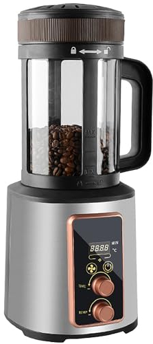 Coffee Roaster Machine 2.2KW - Electric Hot Air Coffee Roaster With Digital LED Display & Adjustable Time, Temperature, Wind Speed - Roast 100-400g Coffee Beans