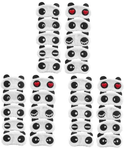 minkissy 30 Stück Panda Augenbinde Schlafmaske Schlafmaske Tiermasken für Frauen Kawaii Maske Schlafmaske Schlafmaske für Baumwolle und Linters Cartoon Kind