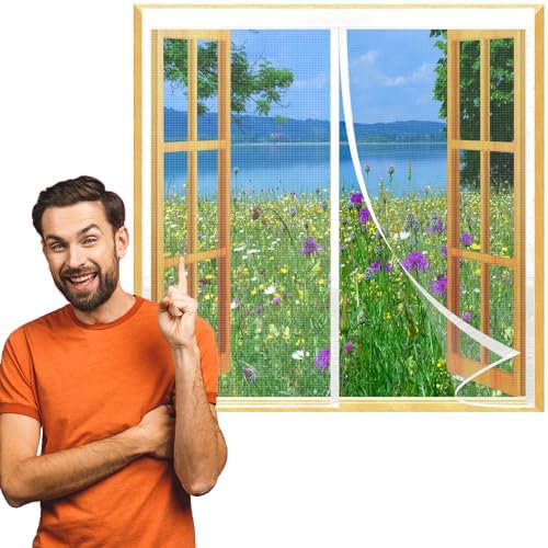 Magnet Fliegengitter Fenster, Fliegengitter Tür Magnet, Magnet Insektenschutz Balkontür, Moskitonetz Tür Magnet, Ohne Bohren Magnetvorhang Moskitonetz,Fliegengitter Fenster
