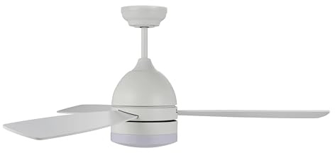LUCCI AIR Deckenventilator Vector Weiß mit LED Licht und Fernbedienung, 513075