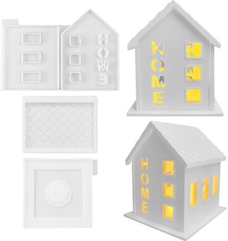 Silikonformen Gießformen, 3D Silikonform Haus Silikonform Kerzenhalter Haus Silikon Gießform Kerzenhalter Gießformen Silikon Haus Gips Zum Gießen Silikonform Einschieber Giessform Silikon