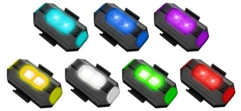 Luci LED stroboscopiche, Luci Stroboscopiche a LED, 6 pezzi Luci Anti Collisione, Luce Stroboscopica di Emergenza per Mini Droni Luce Lampeggiante (2 pezzi) | STROBIES