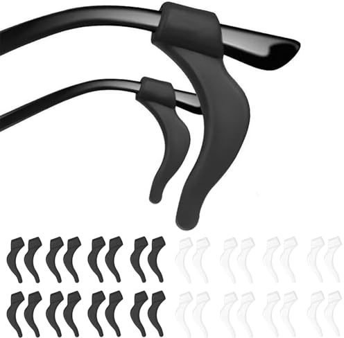 32 Stück 16 Paar Brillenhalter Ohr,Brillenbügel,Brillen Rutsch Stopper | Brille Rutschstopp,Antirutsch Brillenbügel,Brillenhalter Sport,Universal,für Brillen,Sonnenbrillen,Lesebrille