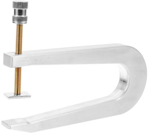 BESTonZON Geigenbalkenklemme aus Metall Silber mit Tiefenverstellung für Klangpfosten Geeignet für Geige und Cello Präzises Spannwerkzeug