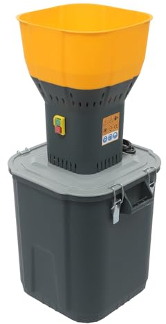 Mulino elettrico per cereali con 5 sette, motore in rame puro 1300 W, per cereali, spezie e mangimi a casa (45 l)