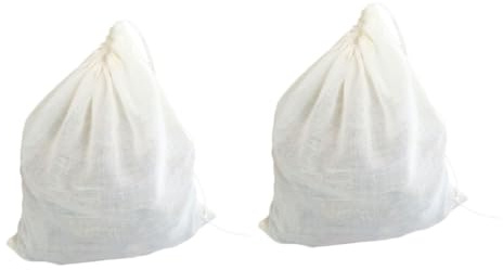 OUNONA Lot De 2 Filtrants en Maille pour Légumes De Courses Filtrants pour Fruits Noix Lait pour Jus Grand Fourre-Tout À Cordon Lavable Réutilisable