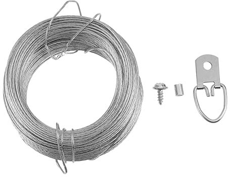 NUOBESTY 1Set Kit Ganci Appendi Foto e Cavo Filo per Appendere e Decorazioni Murali per Scuole