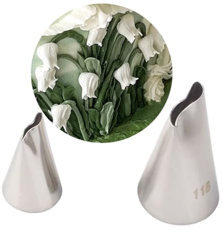 Maiglöckchen-Dekorationsdüse (Nr. 97/118) S-förmige Blütenblattspitze, professionelles Kuchenspritzwerkzeug for florale Designs