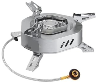 TRDEWR Estufa De Camping Estufa De Gas Plegable Alta Potencia For Acampar Al Aire Libre, Picnic, Portátil 4400W, Equipo Cocina, Horno PequeñO Y PortáTil