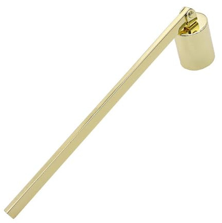Gold Candle Snuffer Stainless Steel Candle Extinguisher with Long Handle Wick Snuffer Tool Candle Snuffer for All Candles Candle Accessories for Home Decor Jar Pillar Candles Smoke Free Extinguishing
