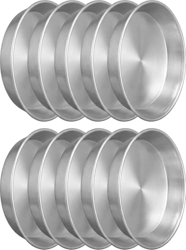 imi shop Tortiere Coniche Basse in Alluminio, per Torta, Pastiera, Crostata e Dolci al Forno, Riutilizzabili, Riciclabili (10, 32 cm)