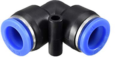 sourcing map Plastic Elbow Push to Connect Tube Fitting 12mm Tube OD Pneumatic Air Push Fit Lock Fitting Blue 5pcs