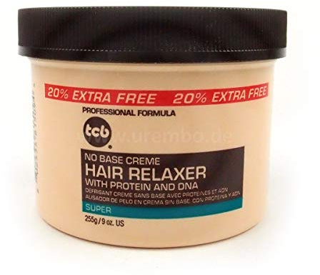 tcb No Base Hair Relaxer with Protein and DNA Super 7.5 oz 255g