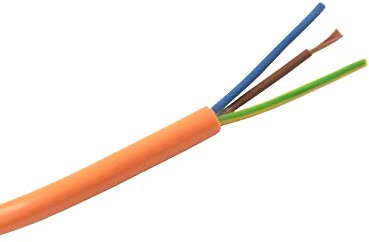 WITTKOWARE H07BQ-F PUR Geräteanschlussleitung (Netzkabel), 5x2,5mm², Mantelfarbe orange, Kabellänge 50m