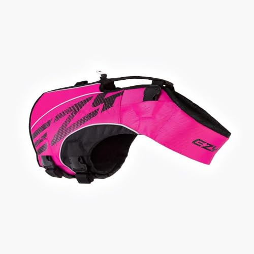 EzyDog Schwimmweste Hund – Premium Schwimmhilfe für kleine, mittlere & große Hunde – DFD X2 Boost Rettungsweste für Pool, Strand & Boot (XS, Rosa)