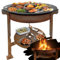 Terma Feuerschale mit Feuerplatte 80cm -Der Neue Grill Trend- Plancha Grillplatte feuertonne mit grillplatte holzkohlegrill komplett grilltonne grillring feuerkorb