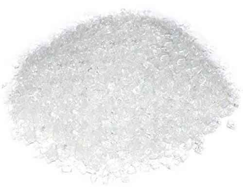 Koltose by Mash Kristallfeuerglas, 25 Pfund ½ Zoll. transparentes Feuerglas für Feuerstelle, Feuertisch, Kamin, Erdgas und Propan, Feuerglaspelletsfelsen, kristallklar