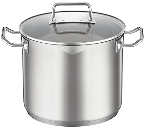 RÖSLE EXPERTISO Pentola per verdure e zuppe, pentola universale di ottima qualità in acciaio inossidabile 18/10, 24 cm, coperchio in vetro, scala graduata interna, lavabile in lavastoviglie