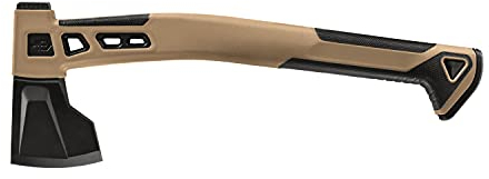 Gerber Accetta da Campeggio e da Outdoor, Fodero incluso, Con Paracord, Bushcraft Hatchet, Acciaio temprato on rivestimento in PTFE, Marrone, 31-003789