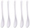 Anawakia Lot de 5 Cuillères en Porcelaine Blanche - Œufs, Café, Dessert, Moka et Sauce