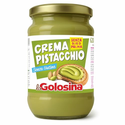 GR 750 CREMA PISTACCHIO LA GOLOSINA SENZA GLUTINE E SENZA OLIO DI PALMA, IDEALE PER REALIZZARE DOLCI, BISCOTTI, DESSERT, GUARNIZIONI