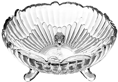 Cabilock Bol à Dessert en Verre Style Européen Grosse Taille 1 Pièce | Assiette de Fruits, Plateau à Collations en Verre, Usage Salade et Service Alimentaire