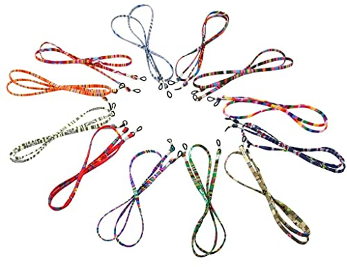 12/5 STÜCKE Brillenkette im Boho-Stil, Baumwollseil, Sonnenbrillenhalter, Brillenkette für Frauen und Mädchen (Color : A, Size : 70 cm) (A 70 cm)