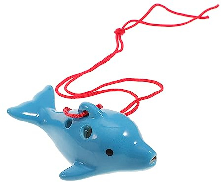 Supvox 6-loch Keramik Okarina für Anfänger Blau Glatt Verarbeitet Tragbares Blasinstrument mit Klarem Klang für Kinder und Einsteiger