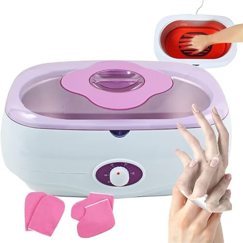 XLTEAM Baño De Cera De Parafina, Máquina De Cera De Parafina para Manos Y Pies, Calentador De Parafina De Gran Capacidad De 4 litros, Temperatura Ajustable De 0-60 ℃, para Hidratar Y Renovar La Piel