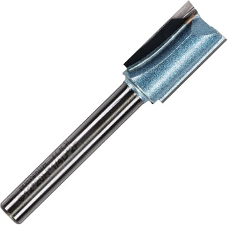 Rennie Tool - 12mm Cut x 20mm Flute x 1/4 Shank 2F Straight Router Bit | TCT Tipped 2 Flute Straight Router Cutter Bit Compatible With Makita Bosch Trend Katsu Dewalt Router Etc. 12mm Router Bit