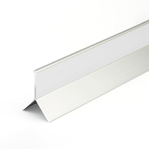 Fliesenschiene Lang 125CM*2 Stück Fliesen-Abschlussleiste Eloxiert Profil Schiene Für Innenbereich, Büro, Schule, Hotel(Silber,Medium)