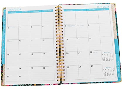 STOBOK Planerbuch Mode Akademischer Planer Spulendesign Tagesplaner Wochenplaner Monatsplaner Studentenplaner Englischer Planer