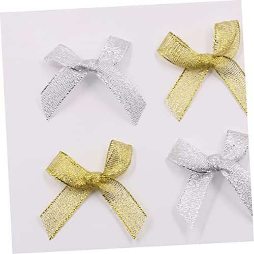 Warmhm 100stücke Goldene Handgefertigte Schleifen Kostümschleifen Aus Polyester Accessoires Für Schuhe Und Hüte Hängende Schleifenornamente Geschenke Und Partydekoration