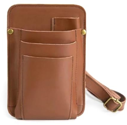 Garten-Floristen-Werkzeuggürtel für Herren, Leder-Werkzeuggürtel für Damen, handgefertigter Werkzeuggürtel, Leder, Gärtner, Elektriker, Tischler, braun