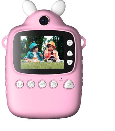DAZZLEEX Macchina fotografica istantanea per bambini, con funzione di stampa integrata 2,4 pollici schermo video ad alta definizione 16MP foto 14 * 8.5 * 10CM