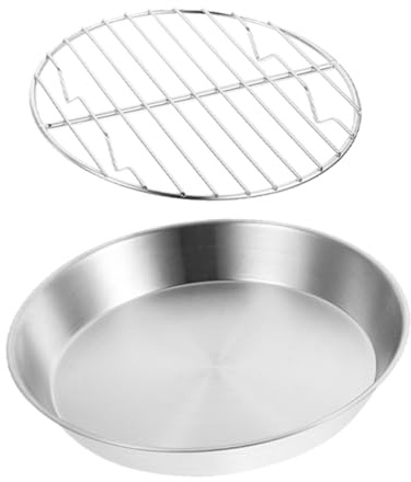 iplusmile Teglia in Acciaio Con Rete Teglia Da Forno Per Tacchino e Barbecue Vassoio e Piastra Da Cucina