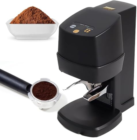 XEEAOFE Automatic Tamper, Electric Espresso Tamper 58mm, 10-30Kg/22-66LBS Pressure Adjustable, Height Adjustable Coffee Tamper, for Coffee Shops & Home Use,Black-PlainWeave