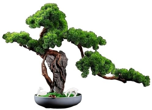 Konstgjord Liten Bonsaiträdsimulering Växtsimulering Tall Thuja Bonsai Hotellveranda Kontorsdekoration Stenparti Sten Hotelldekoration Vardagsrum Falsk Växt Grönska Dekor