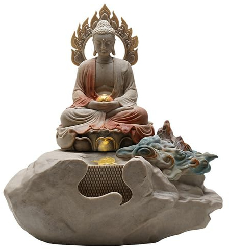 Fuente de Buda para Interiores, decoración de Mesa - Regalos Feng Shui para el hogar, Estatua de Buda para Interiores y Exteriores, decoración China