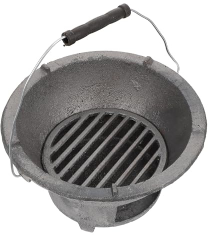 Toyvian Estufa De Barbacoa De Carbón 20cm Hierro Fundido Resistente Al Calor Para Exteriores Barbacoa Camping y Picnic