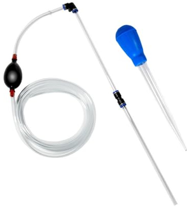 INOOMP Kit Pulizia Acquario Manuale Mini Sifone Plastico per Cambio Acqua e Nutrizione Animali Acquatici Colore Casuale