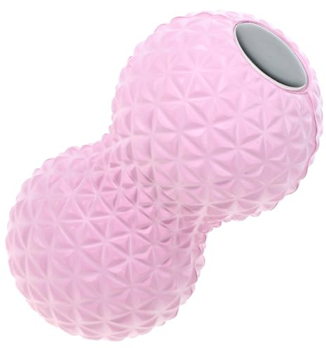 SMASOLO Peanut Massage Ball Set for Foot and Back Muscle Soothing Double Massage Roller Balls for Sports Recovery and Fascia Relaxation Starlight Pink